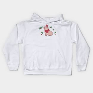 Christmas Capybara [Colour] Kids Hoodie